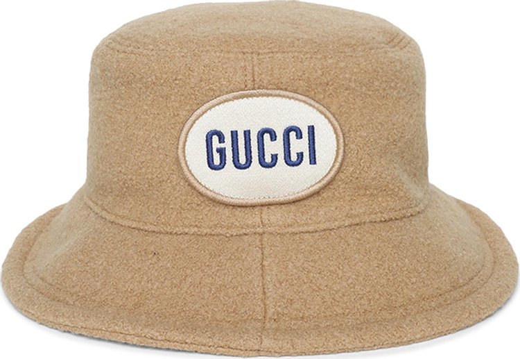Gucci Patch Bucket Hat 'Beige'