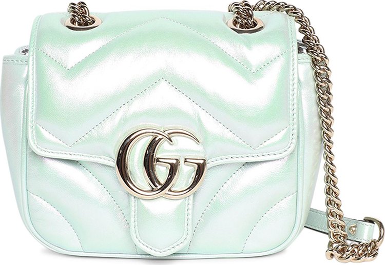 Gucci Marmont Mini Shoulder Bag 'Iridescent Salvy Green'