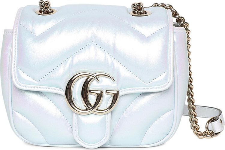 Gucci Marmont Mini Shoulder Bag 'Iridescent Snow Light Blue'