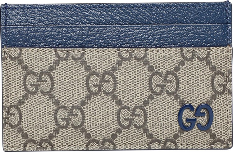 Gucci Monogram Card Holder BeigeEbonyBlue