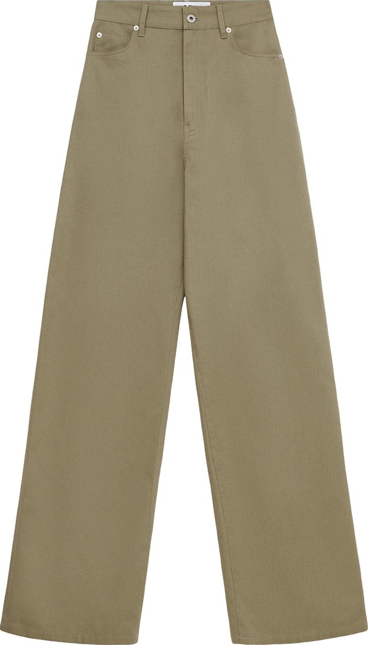 Loewe High Waisted Trousers 'Military Green'