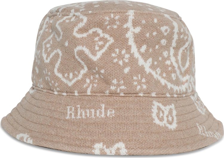 Rhude Intarsia Bucket Hat 'Tan/Cream'