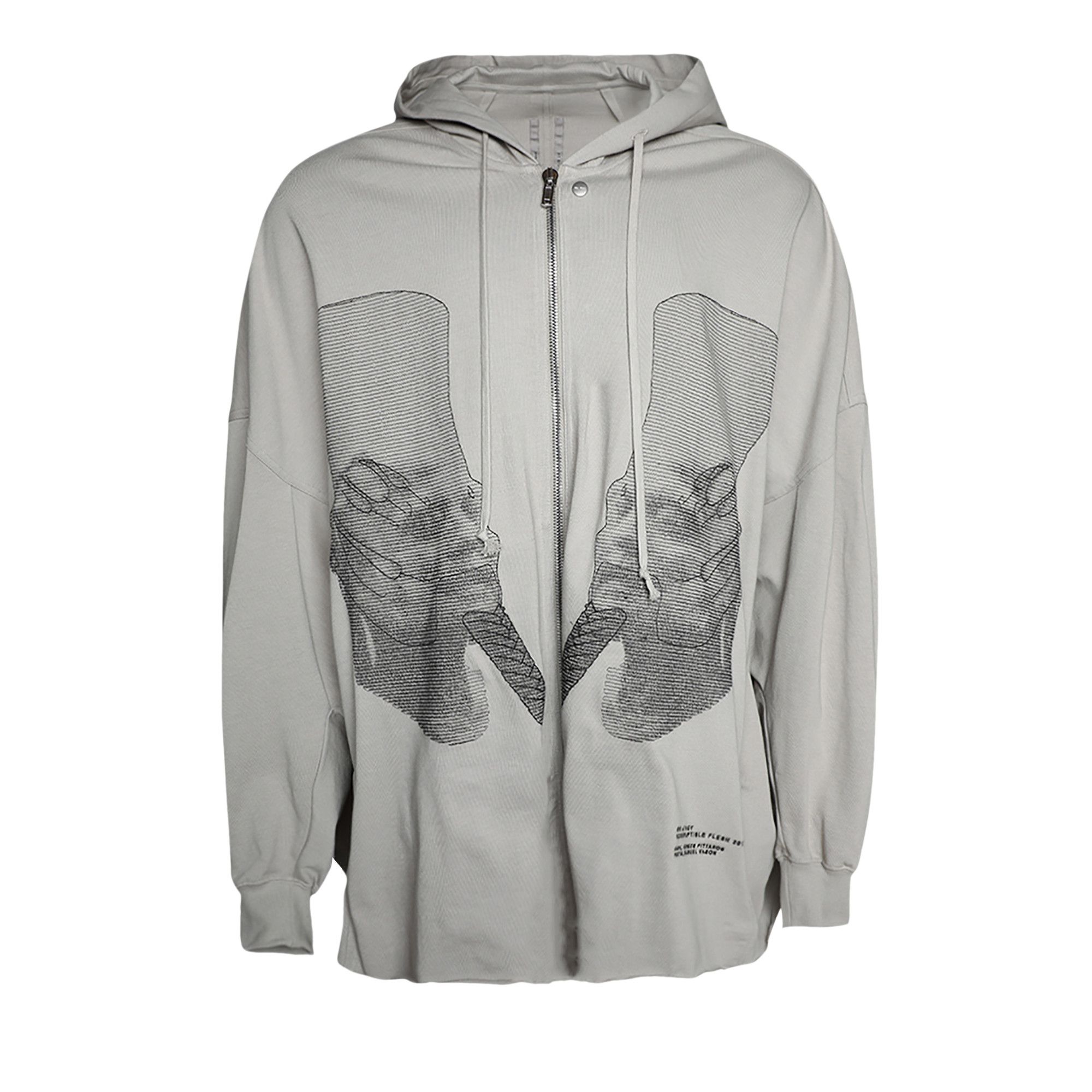 Buy Rick Owens Ron Jumbo Peter Jacket 'Pearl/Black' - RU01D3248