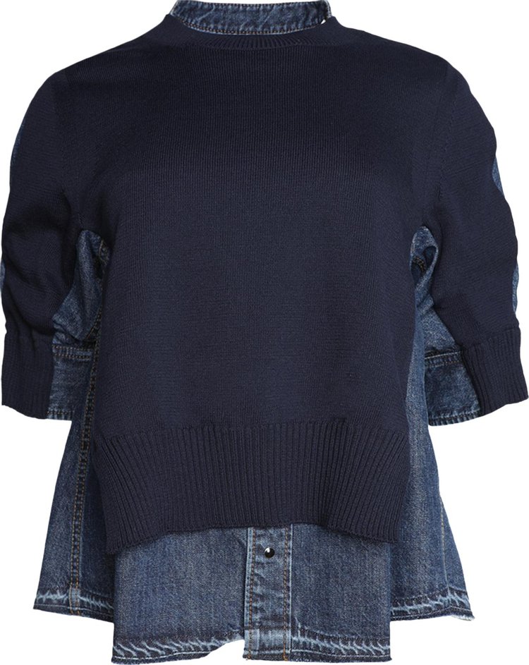 Sacai Hybrid Sweater 'Navy Blue'