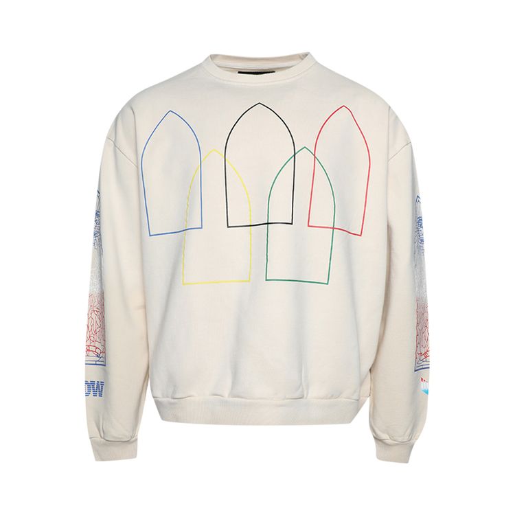 Who Decides War Intertwined Windows Hooded Sweatshirt Ivory