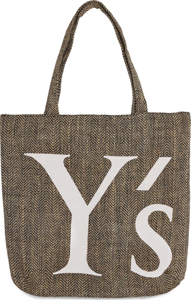Y's Big Logo Tote Bag 'White'