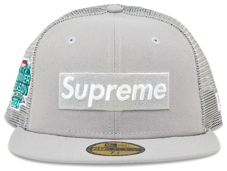 Supreme Box Logo Mesh Back New Era Grey