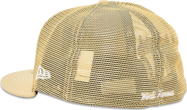 Supreme Box Logo Mesh Back New Era Light Gold