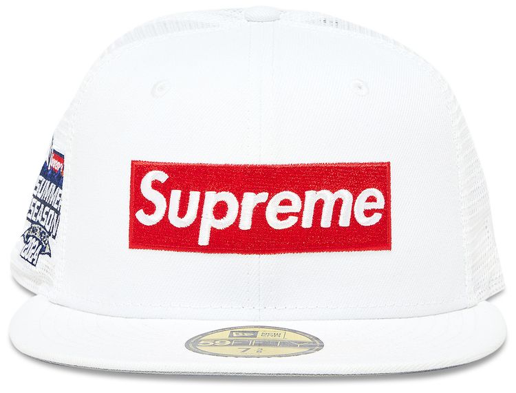 Supreme Box Logo Mesh Back New Era White