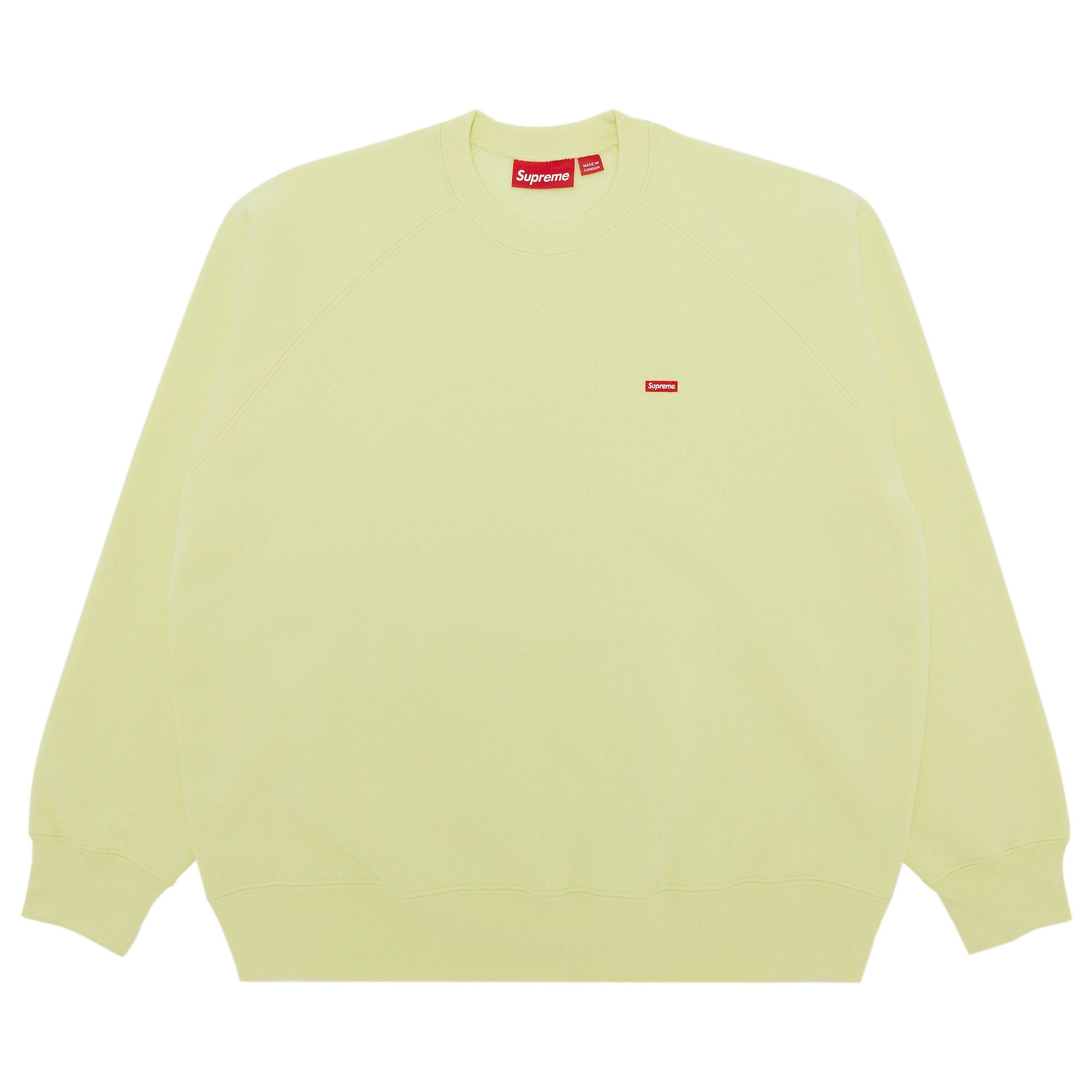 Buy Supreme Small Box Raglan Crewneck Pale Lime SS24SW11 PALE LIME GOAT