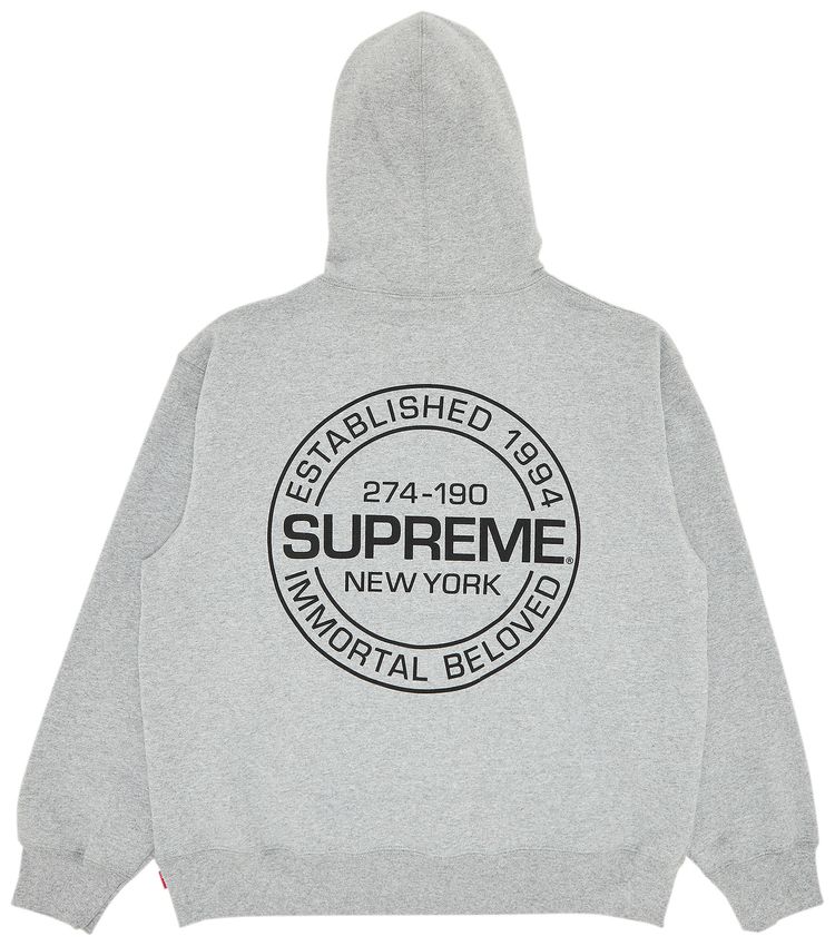 Supreme Immortal Hooded Sweatshirt Heather Grey