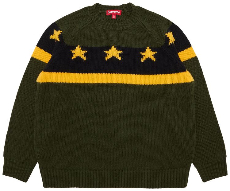 Supreme Stars Sweater Green