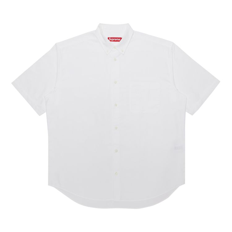 Supreme Loose Fit Short Sleeve Oxford Shirt White