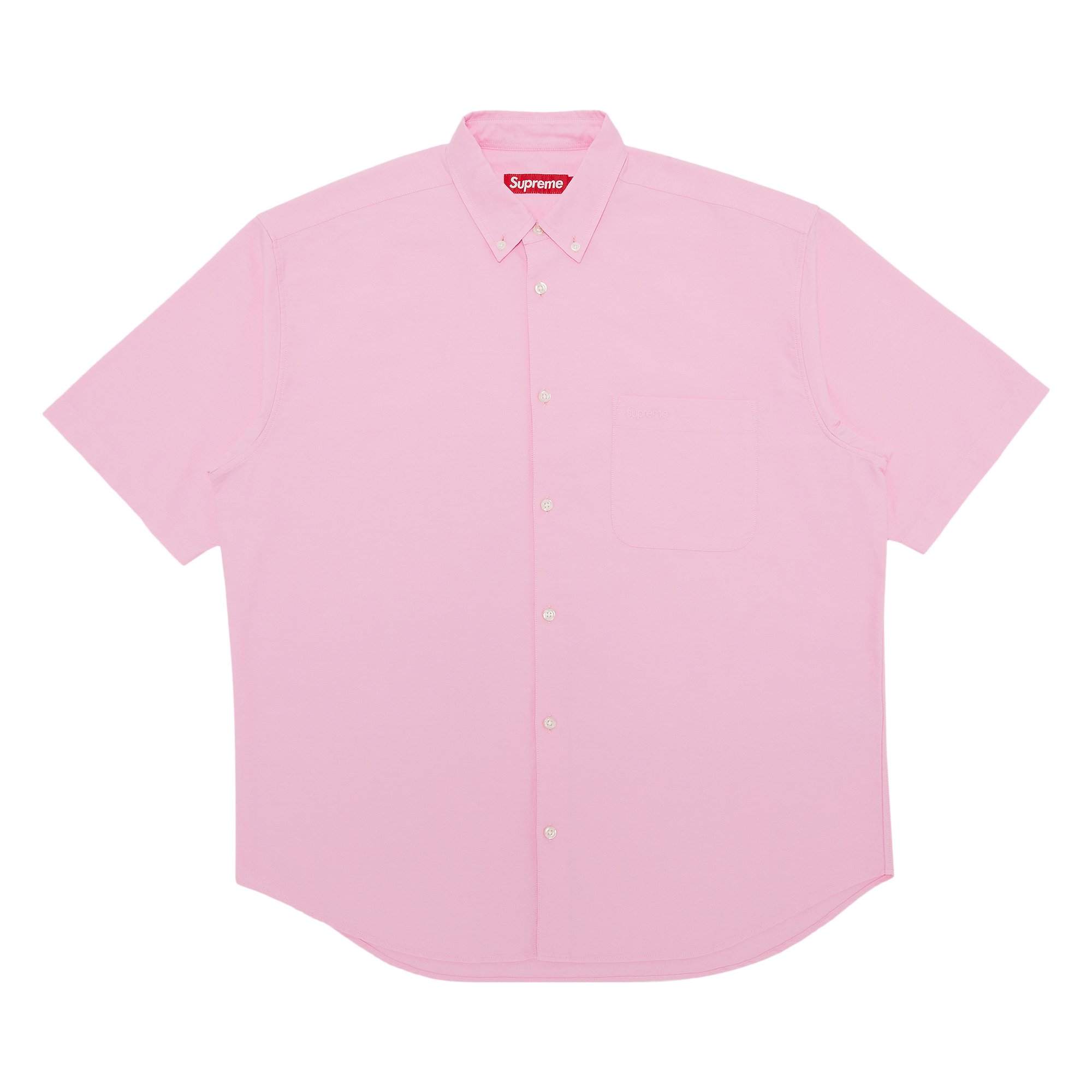 Supreme Loose Fit Short-Sleeve Oxford Shirt 'Pink'