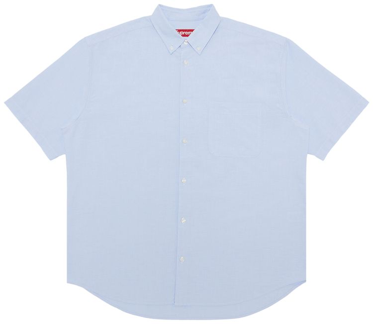 Supreme Loose Fit Short Sleeve Oxford Shirt Light Blue