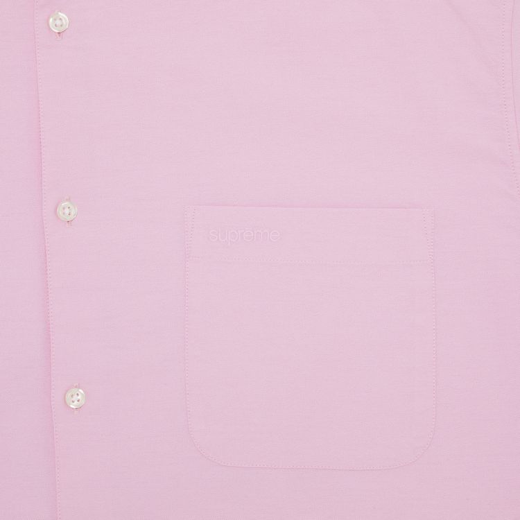 Supreme Loose Fit Short Sleeve Oxford Shirt Pink