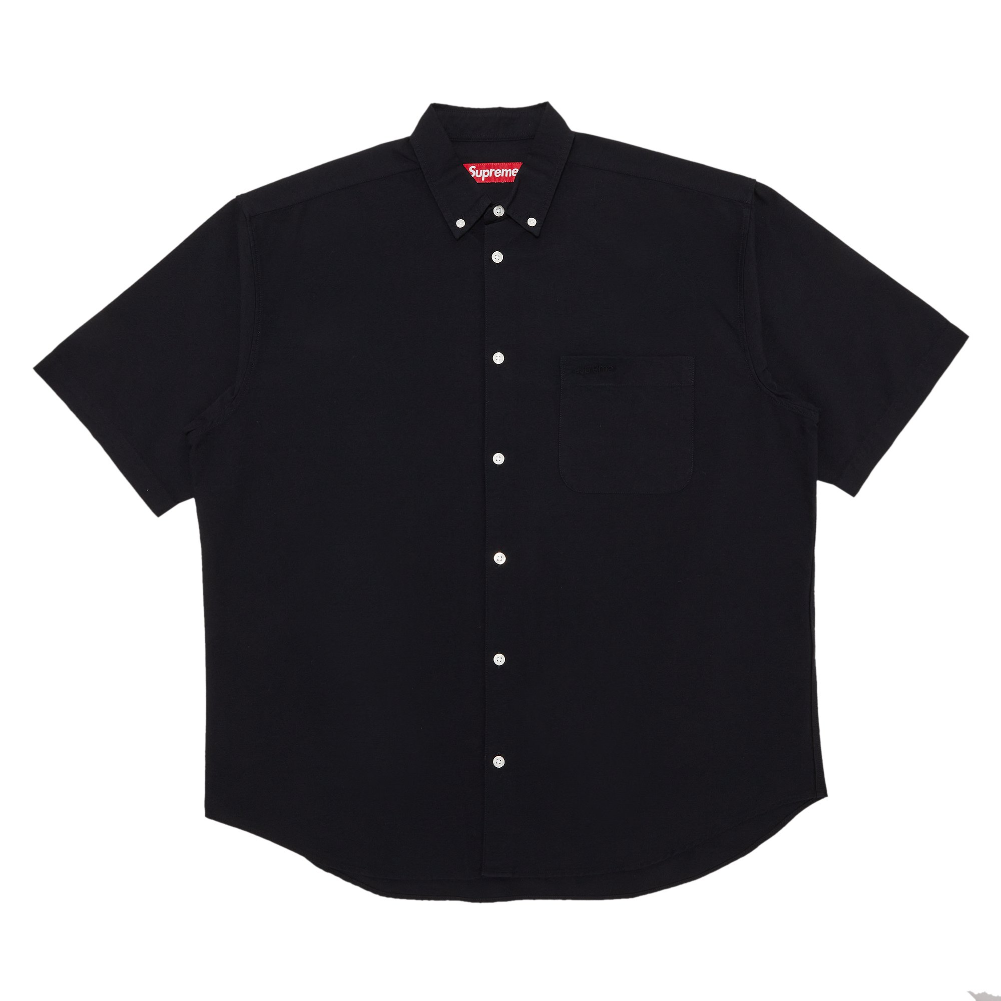 Supreme Loose Fit Short-Sleeve Oxford Shirt 'Black' | Men's Size L