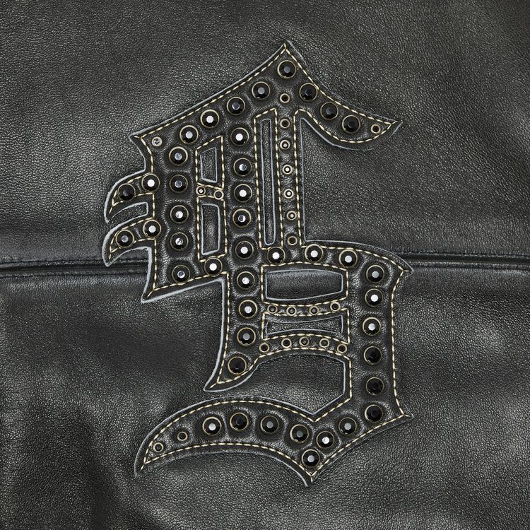 Supreme Gem Studded Leather JacketBlack
