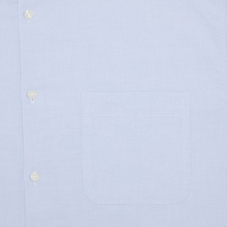 Supreme Loose Fit Short Sleeve Oxford Shirt Light Blue