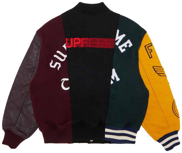 Supreme x MM6 Maison Margiela Split Varsity Jacket Multicolor