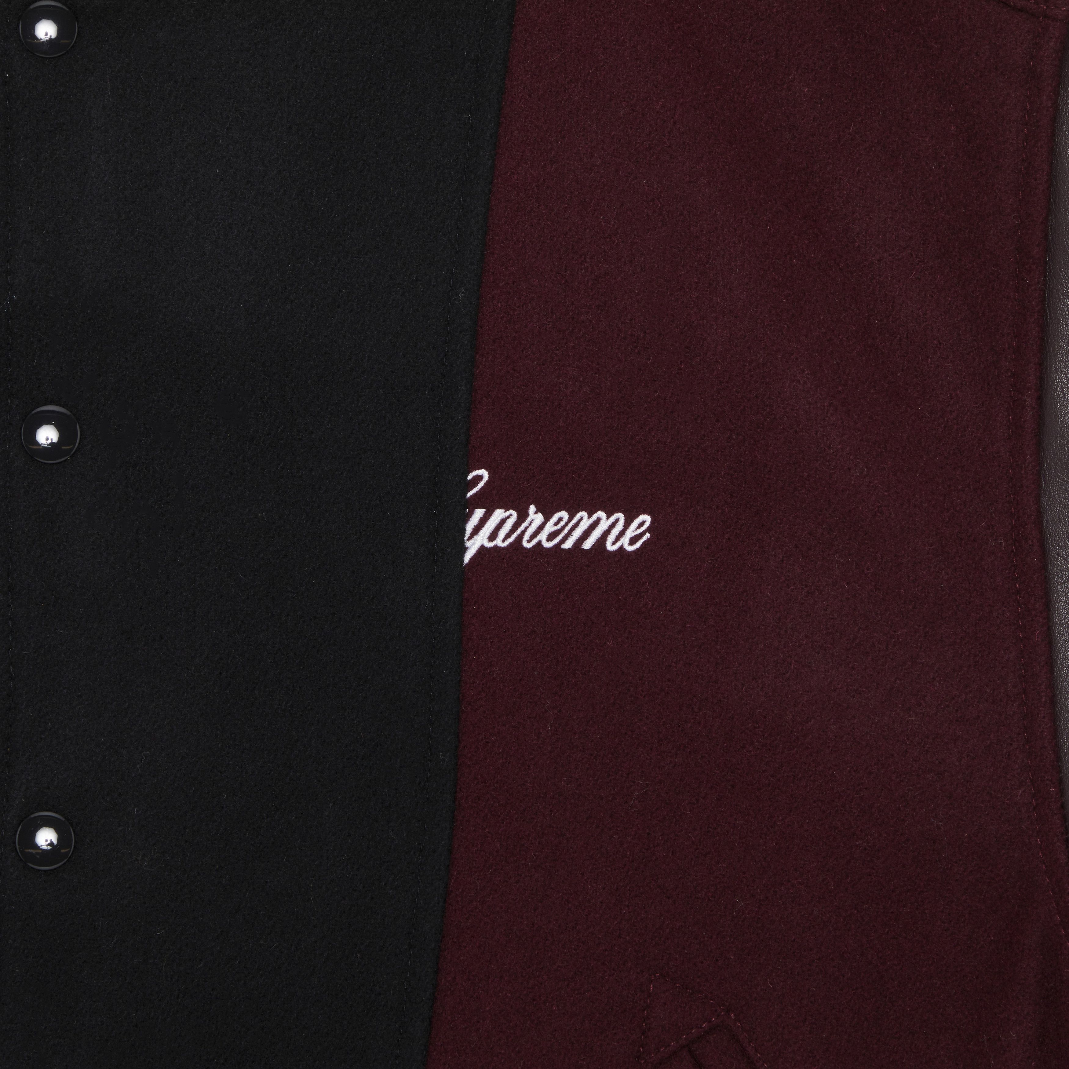 Supreme MM6 Maison Margiela Split Varsity Jacket (SS24) - $698
