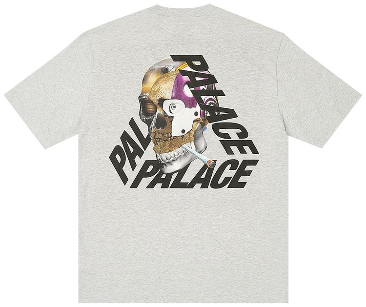Palace Baked P 3 T Shirt Grey Marl