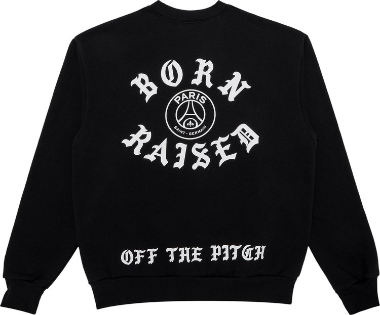 Paris Saint Germain x Born x Raised Off The Pitch Crewneck Black