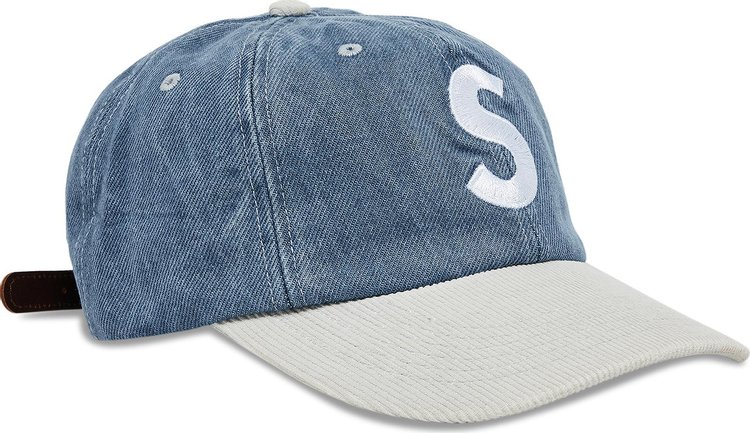 Supreme 2 Tone S Logo 6 Panel Washed Denim