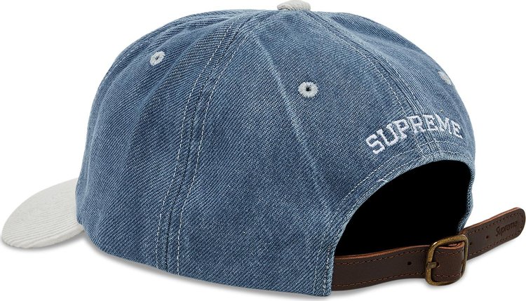 Supreme 2 Tone S Logo 6 Panel Washed Denim