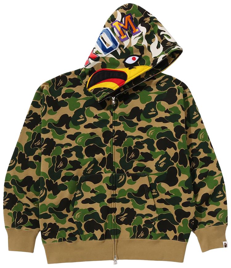 BAPE x Readymade ABC Camo Eagle Relaxed Fit Full Zip Hoodie Green