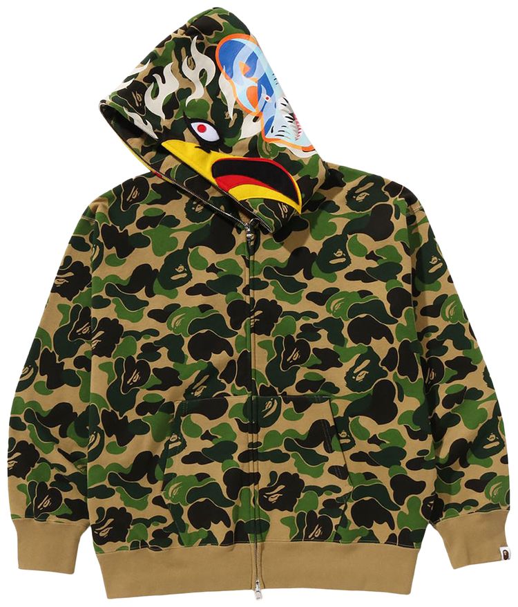 BAPE x Readymade ABC Camo Eagle Relaxed Fit Full Zip Hoodie Green
