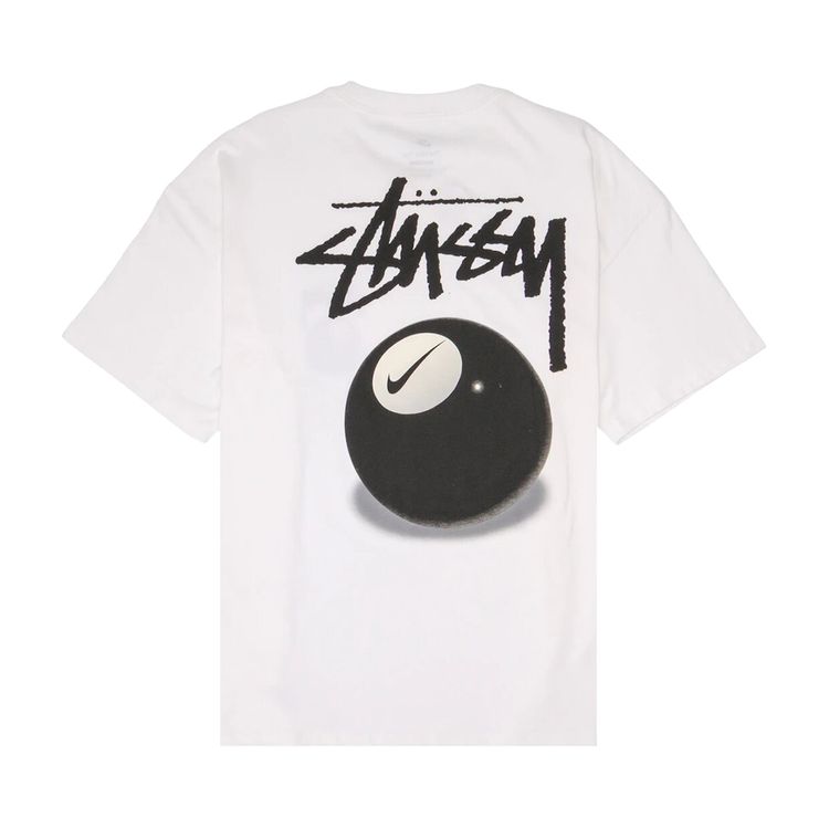 Nike x Stussy 8 Ball T Shirt Asia Sizing White