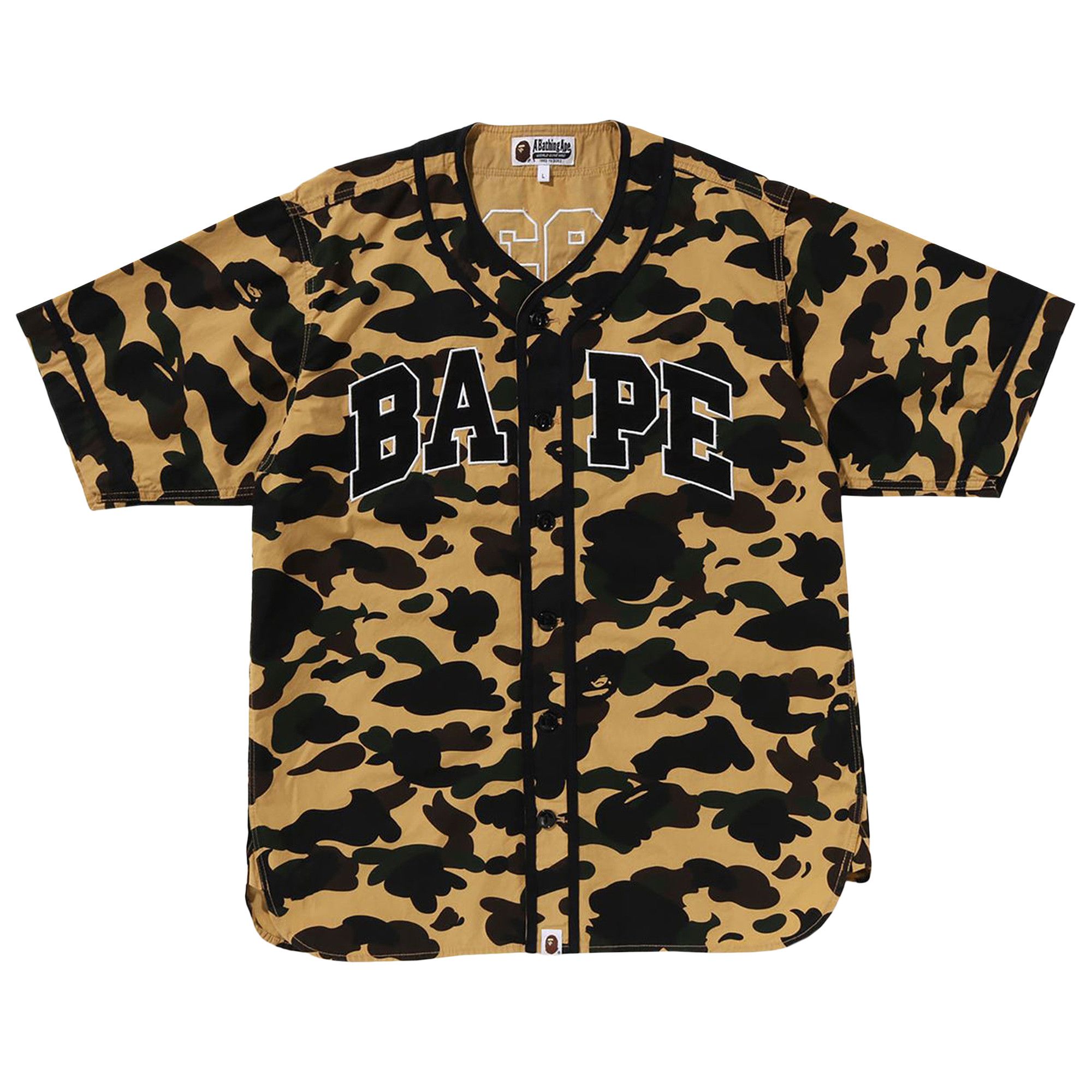 Bathing Ape 1st Camo Baseball Shirt S Yellow