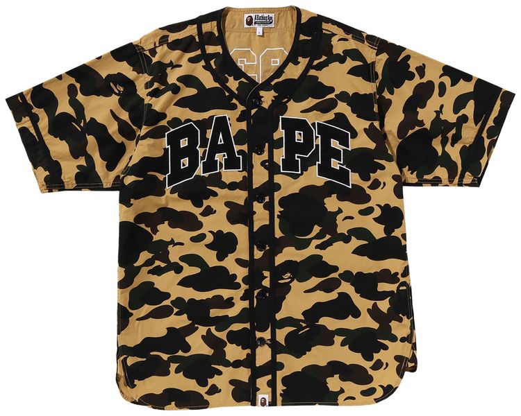 BAPE 1st Camo Baseball Shirt Yellow