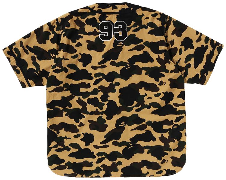 BAPE 1st Camo Baseball Shirt Yellow
