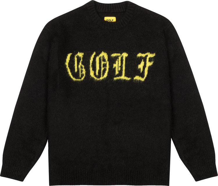 GOLF WANG Stab Mohair Sweater 'Black/Yellow'