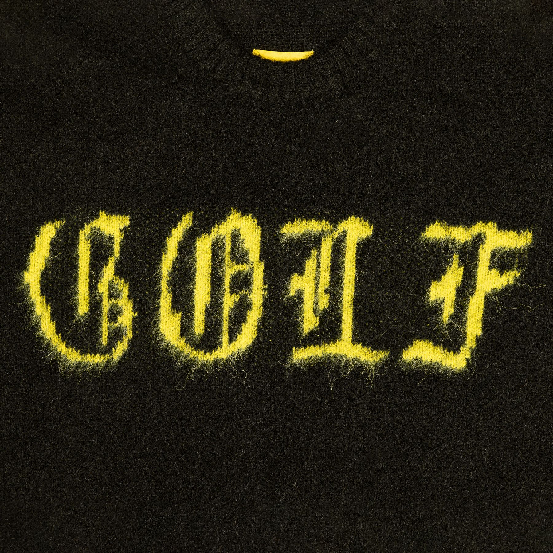 Buy GOLF WANG Stab Mohair Sweater 'Black/Yellow' - SS24TS1002 BLAC