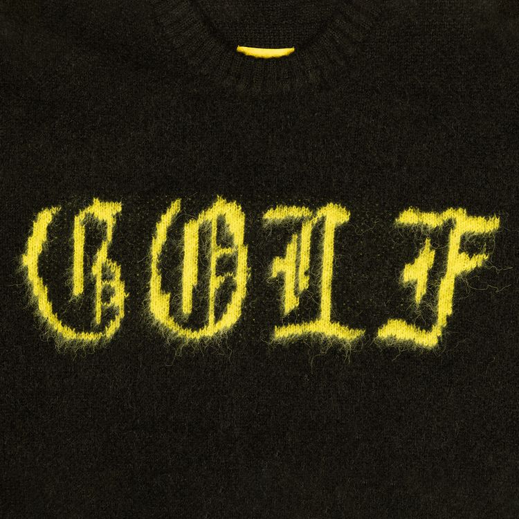 GOLF WANG Stab Mohair Sweater BlackYellow