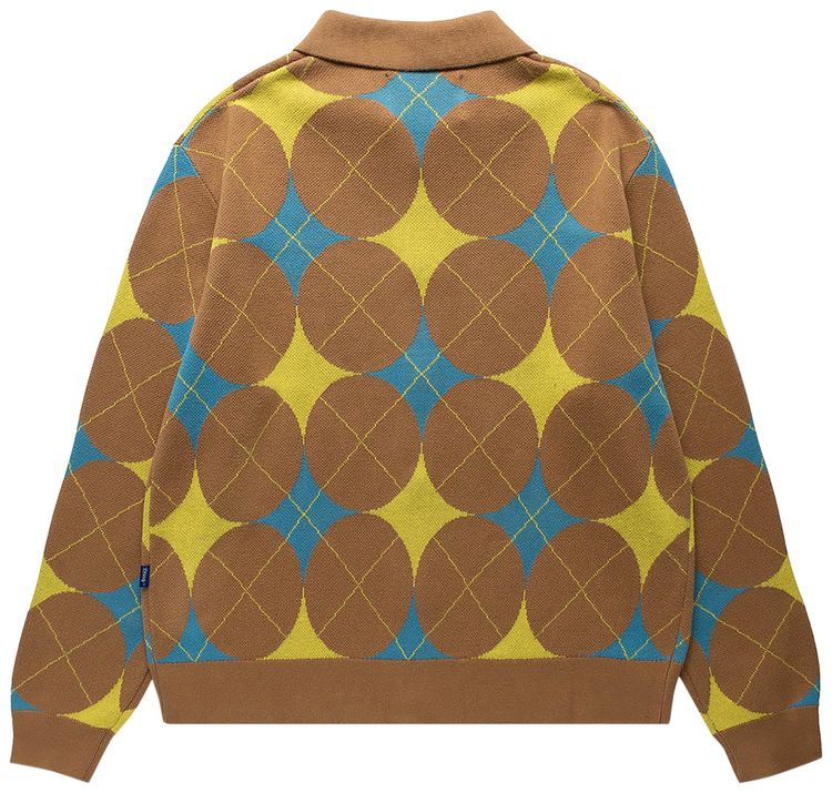 Awake NY Arglye Knit Cardigan Brown