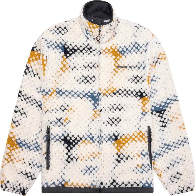Awake NY Printed A Fleece Zip Jacket 'Multicolor'