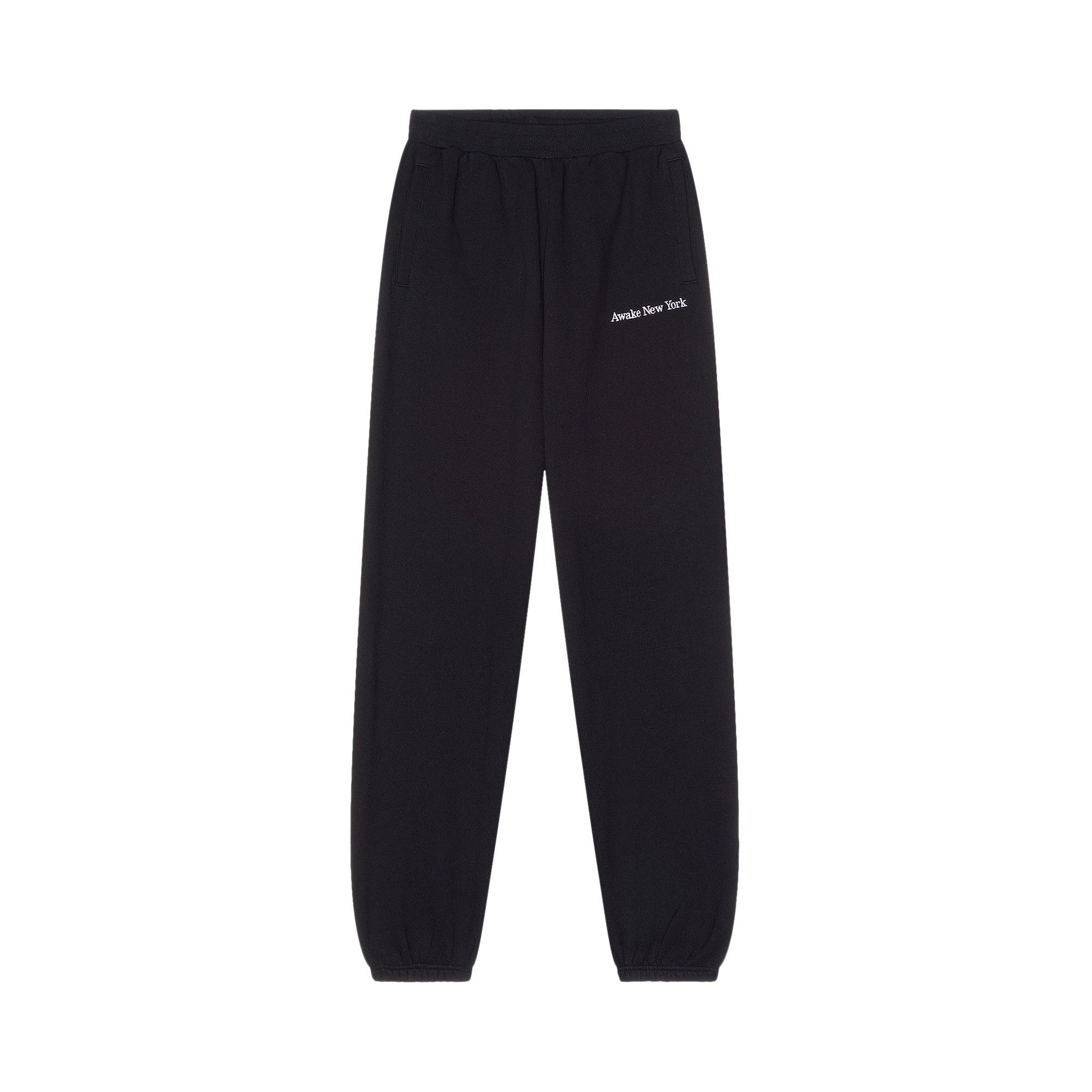 新品【AWAKE NY】トラックパンツ BLACK Buy Awake NY Serif Sweatpants 'Black' - AWK SP24 PA008 BLAC | GOAT