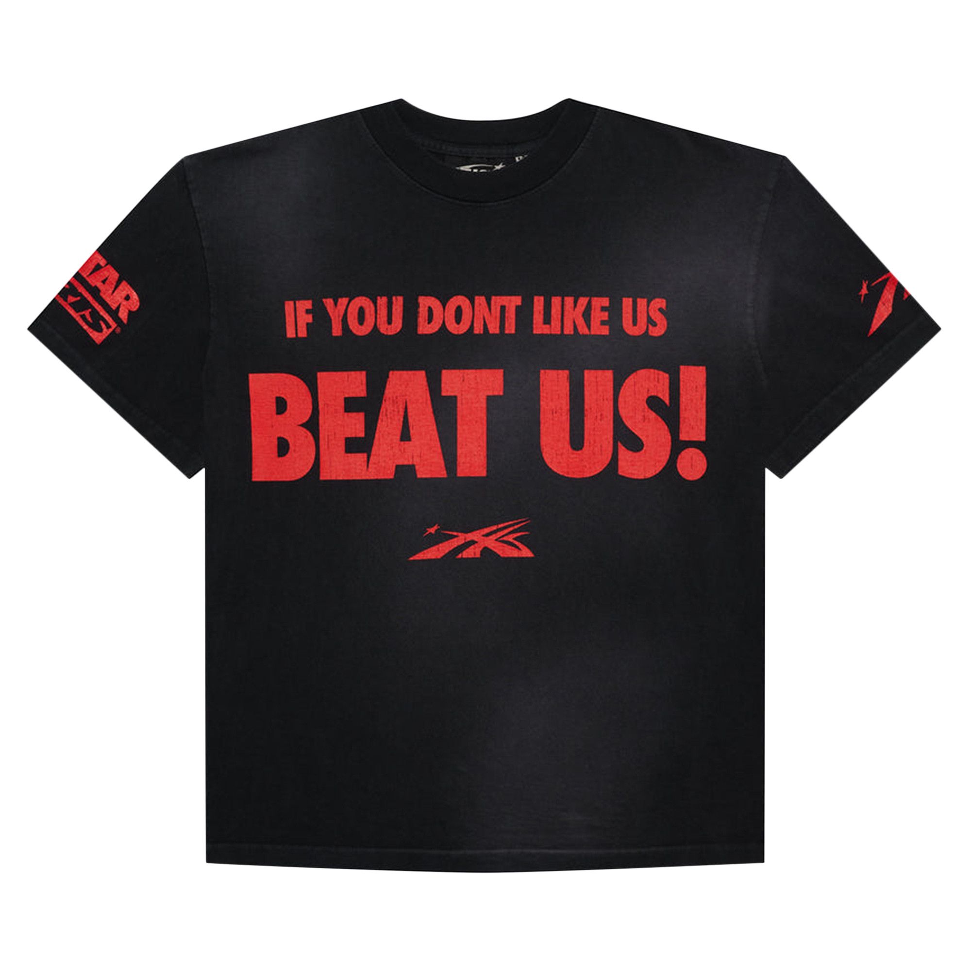 Buy Hellstar Beat Us! T-Shirt 'Black/Red' - HS SB 0647 BLAC | GOAT