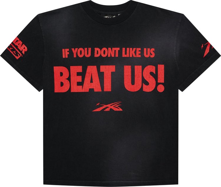 Hellstar Beat Us! T-Shirt 'Black/Red'