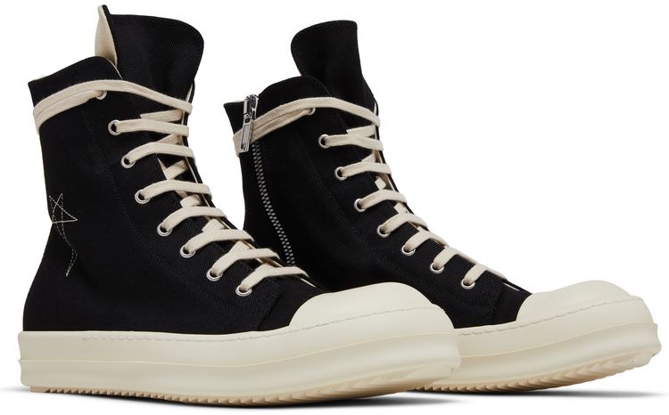 Rick Owens DRKSHDW Fogachine Pentagram Embroidery High Black Milk