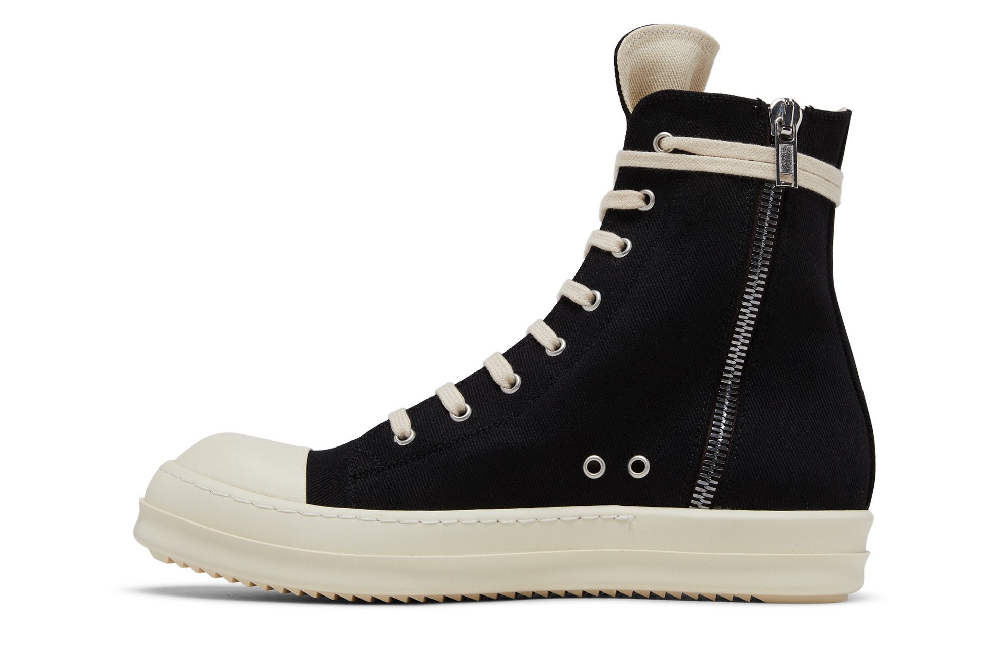 Buy Rick Owens DRKSHDW Fogachine Pentagram Embroidery High Black Milk DU01B7800 DMET1 90811 GOAT