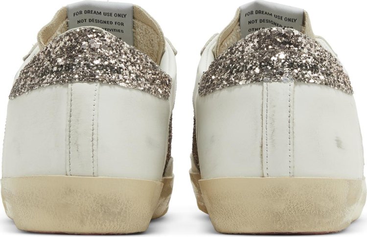 Golden Goose Wmns Superstar Glitter   White Seedpearl