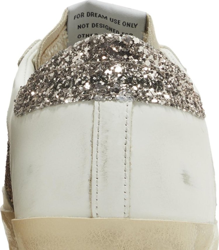 Golden Goose Wmns Superstar Glitter   White Seedpearl