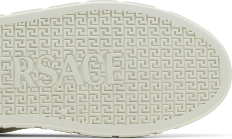 Versace Embroidered Greca Sneaker White Gold