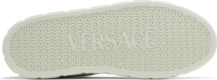 Versace Embroidered Greca Sneaker White Gold