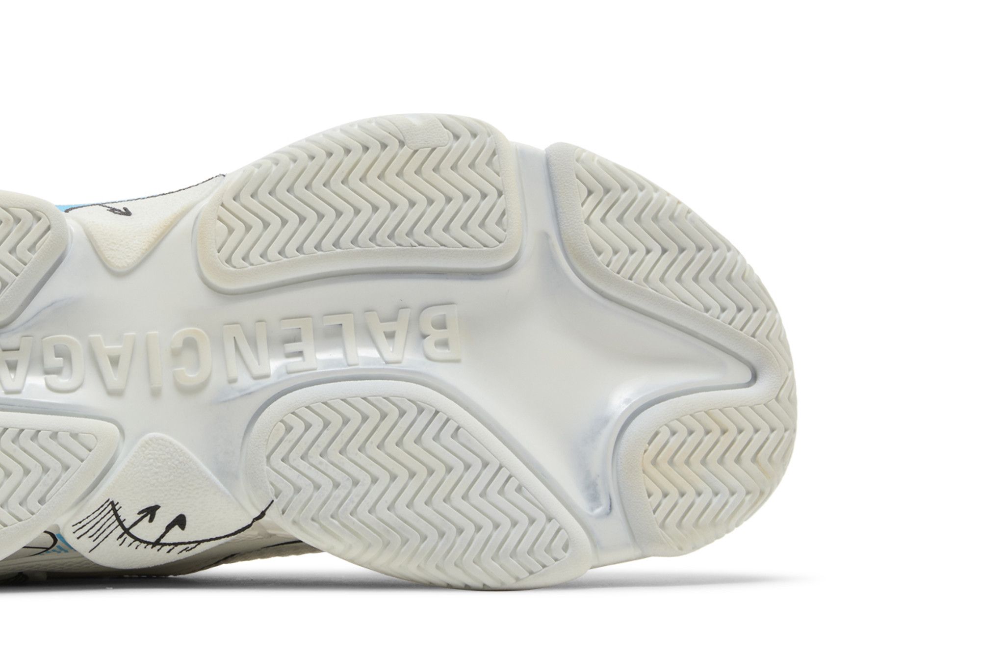 Balenciaga triple s white used deals